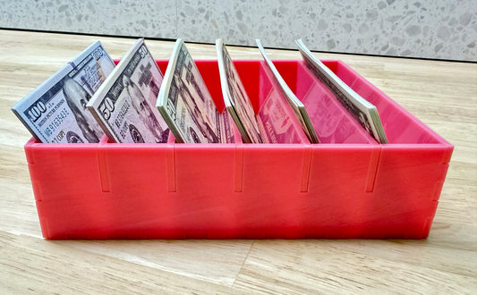✨ Cash Stuffing Tray – Acrylic Budget Organizer | Multiple Colors | Made to Order