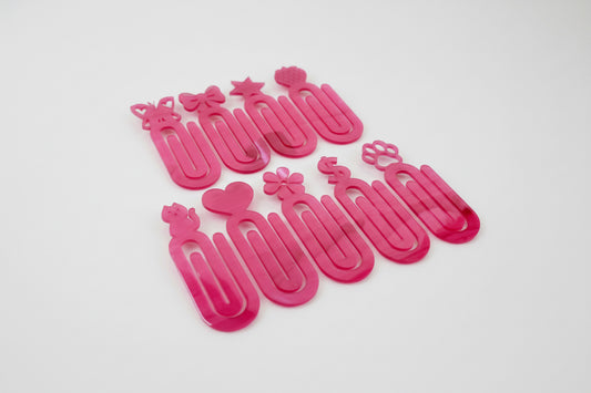 Cute Acrylic Icon Paperclips – Oversized Planner Clips | Bookmark | Cash Stuffing Binder Accessory